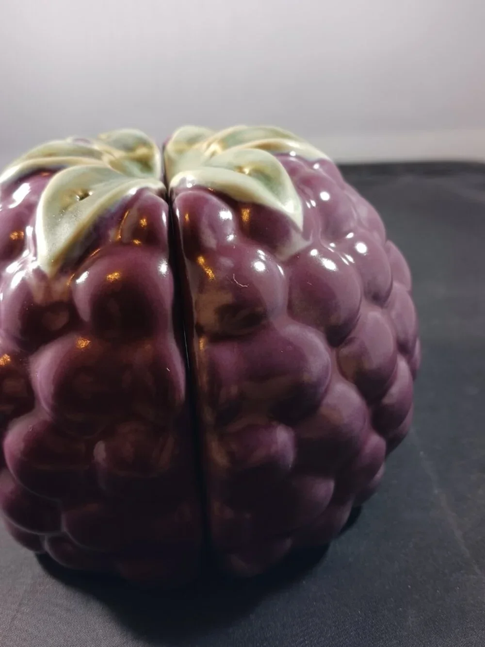 Pfaltzgraff Jamberry Sculpted Berry Shaped Salt & Pepper Shakers
